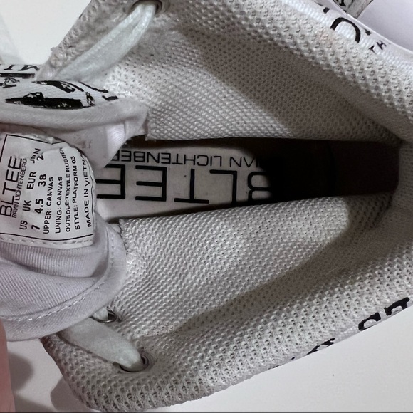 Brian Lichtenberg BLTEE Homies Platform Printed Canvas Hightop Sneakers - Size 7 - Picture 12 of 12